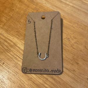 Gold Horseshoe Pendant Necklace
